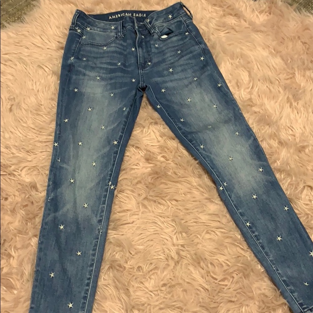 American eagle star hi rise jegging size 6 short